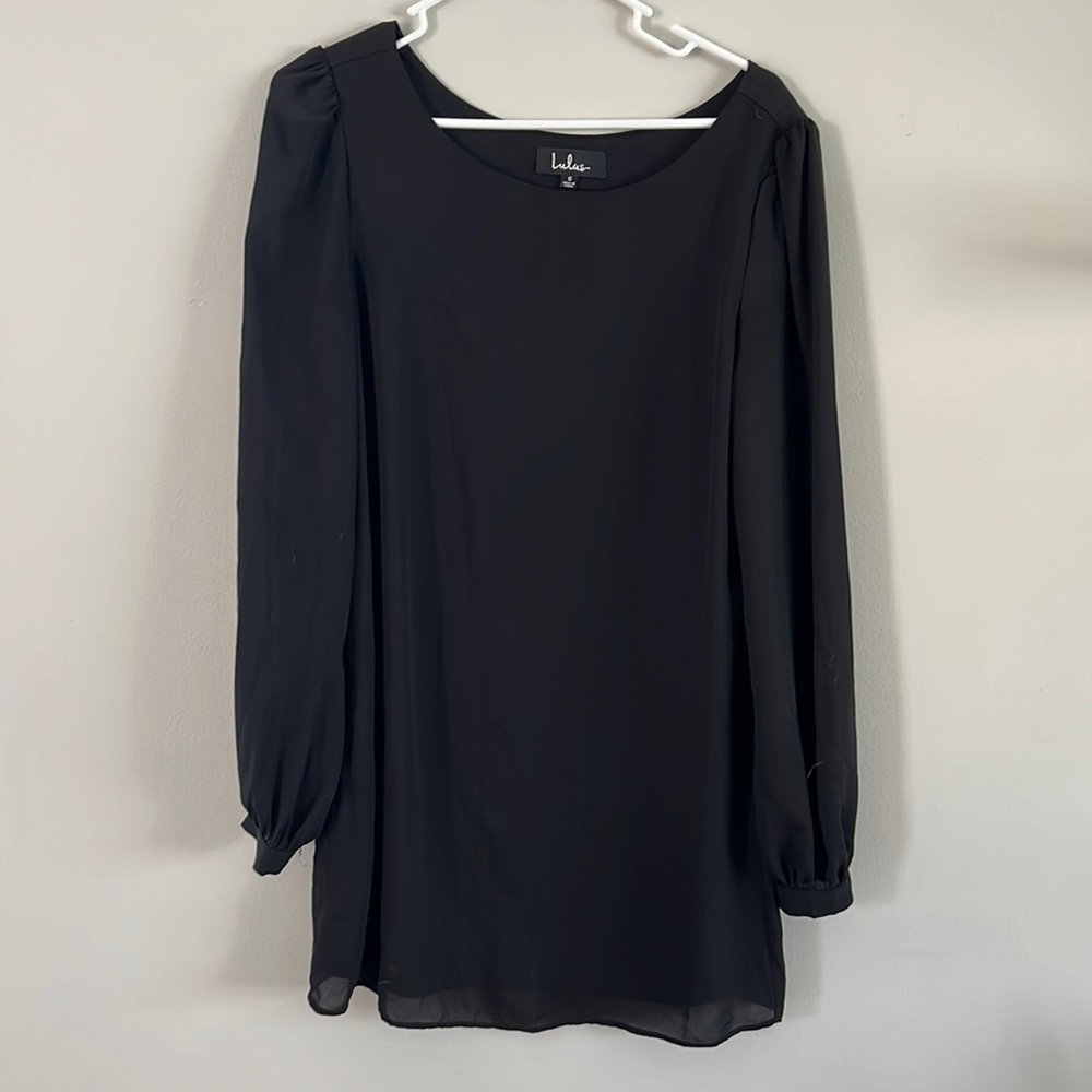 Long sleeve black dress